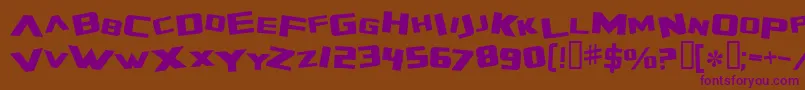 Шрифт ZeroGravityExtended – фиолетовые шрифты на коричневом фоне