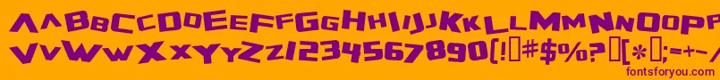 ZeroGravityExtended-Schriftart – Violette Schriften auf orangefarbenem Hintergrund