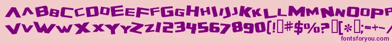 Шрифт ZeroGravityExtended – фиолетовые шрифты на розовом фоне