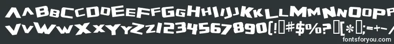 Шрифт ZeroGravityExtended – белые шрифты на чёрном фоне