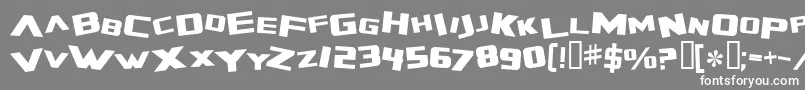 フォントZeroGravityExtended – 灰色の背景に白い文字