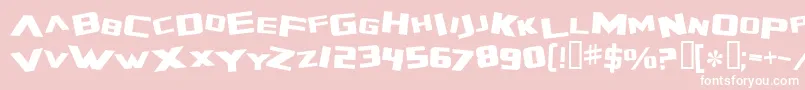 フォントZeroGravityExtended – ピンクの背景に白い文字