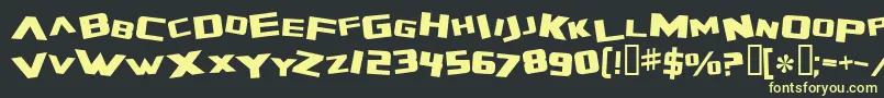 Шрифт ZeroGravityExtended – жёлтые шрифты на чёрном фоне