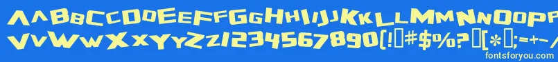 Шрифт ZeroGravityExtended – жёлтые шрифты на синем фоне