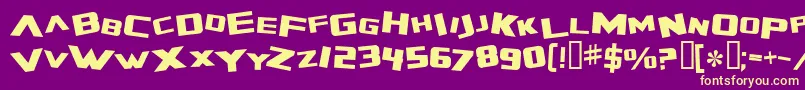 Шрифт ZeroGravityExtended – жёлтые шрифты на фиолетовом фоне