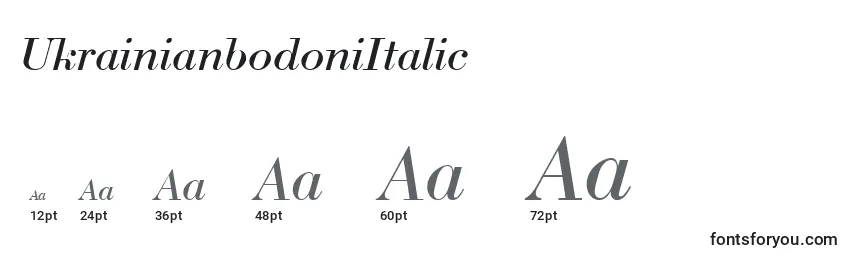 UkrainianbodoniItalic Font Sizes