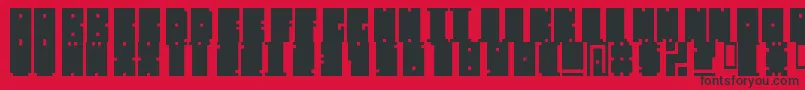 MischstabDecibelRepulse Font – Black Fonts on Red Background