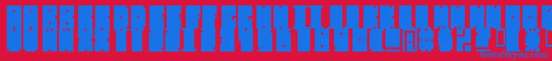 MischstabDecibelRepulse Font – Blue Fonts on Red Background