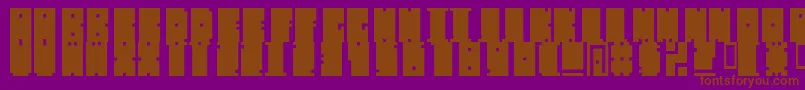 Police MischstabDecibelRepulse – polices brunes sur fond violet