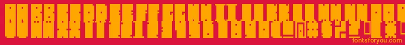 MischstabDecibelRepulse Font – Orange Fonts on Red Background