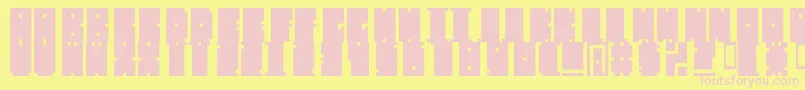 MischstabDecibelRepulse Font – Pink Fonts on Yellow Background