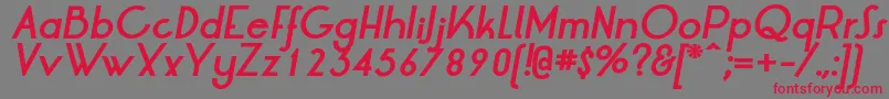 LrtOksanaBoldItalic Font – Red Fonts on Gray Background