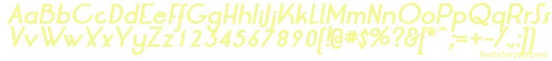 LrtOksanaBoldItalic-fontti – keltaiset fontit