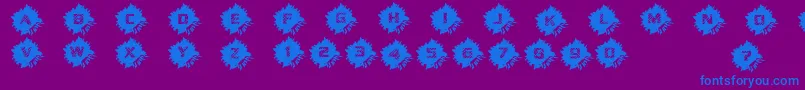 DeadCircuitregular Font – Blue Fonts on Purple Background