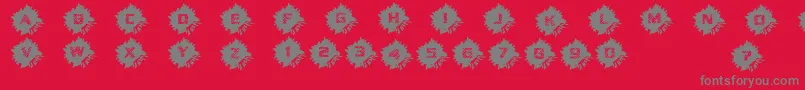 DeadCircuitregular Font – Gray Fonts on Red Background