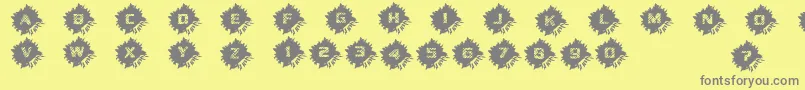 フォントDeadCircuitregular – 黄色の背景に灰色の文字