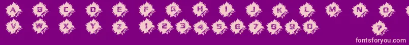 DeadCircuitregular Font – Pink Fonts on Purple Background