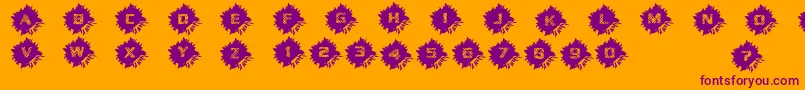 DeadCircuitregular Font – Purple Fonts on Orange Background