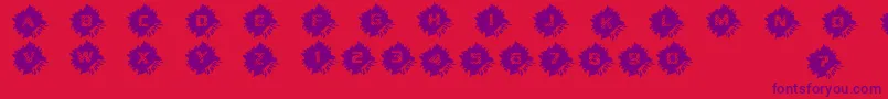 DeadCircuitregular Font – Purple Fonts on Red Background