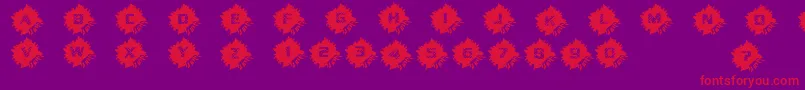 DeadCircuitregular Font – Red Fonts on Purple Background