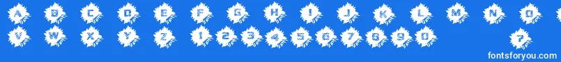 DeadCircuitregular Font – White Fonts on Blue Background