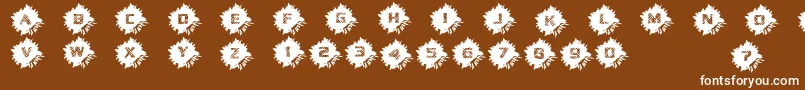 DeadCircuitregular Font – White Fonts on Brown Background