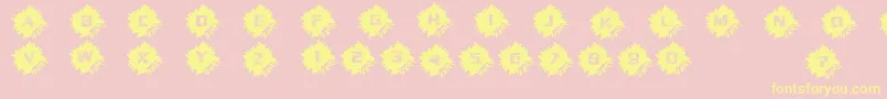 DeadCircuitregular Font – Yellow Fonts on Pink Background