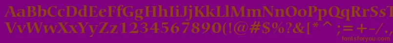 CarminaBoldBt Font – Brown Fonts on Purple Background