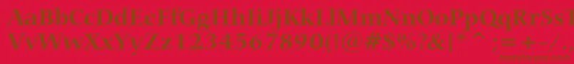 CarminaBoldBt Font – Brown Fonts on Red Background