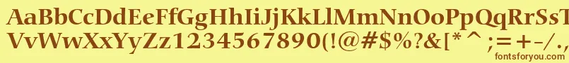 CarminaBoldBt Font – Brown Fonts on Yellow Background