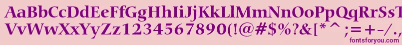 CarminaBoldBt Font – Purple Fonts on Pink Background