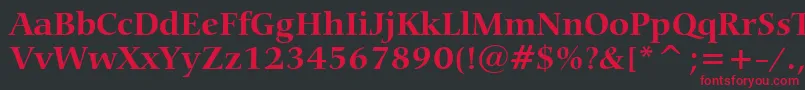 CarminaBoldBt Font – Red Fonts on Black Background