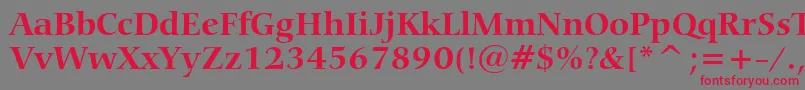 CarminaBoldBt Font – Red Fonts on Gray Background