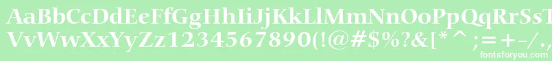CarminaBoldBt Font – White Fonts on Green Background