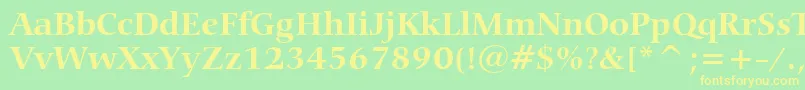 CarminaBoldBt Font – Yellow Fonts on Green Background
