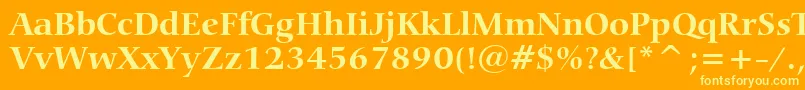 CarminaBoldBt Font – Yellow Fonts on Orange Background