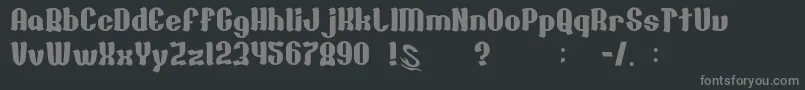 GomariceChocolate Font – Gray Fonts on Black Background