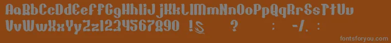 GomariceChocolate Font – Gray Fonts on Brown Background