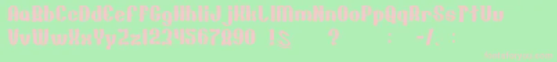 GomariceChocolate Font – Pink Fonts on Green Background
