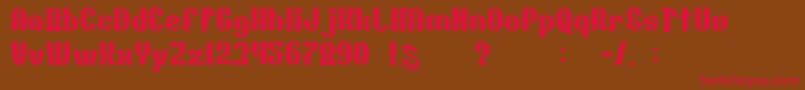 GomariceChocolate Font – Red Fonts on Brown Background