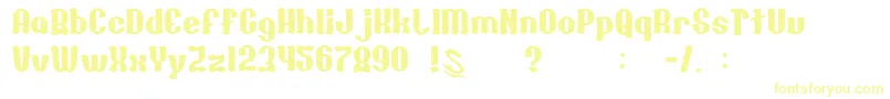 GomariceChocolate-Schriftart – Gelbe Schriften
