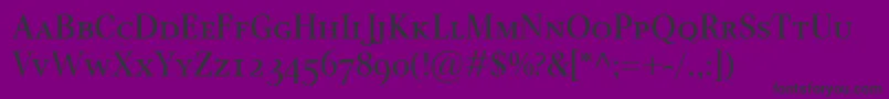 OmnibusSmallcaps Font – Black Fonts on Purple Background