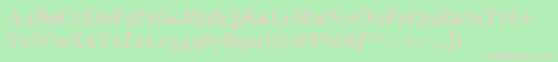 OmnibusSmallcaps Font – Pink Fonts on Green Background