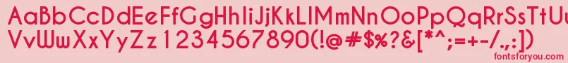 CaviarDreamsBold Font – Red Fonts on Pink Background