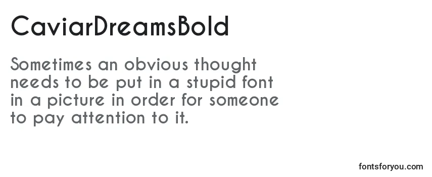 Review of the CaviarDreamsBold Font