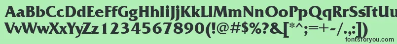 FrizquadratagttBold Font – Black Fonts on Green Background