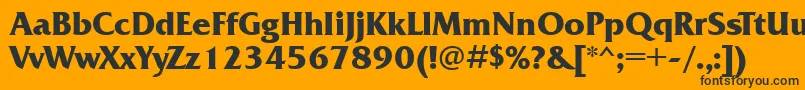 FrizquadratagttBold Font – Black Fonts on Orange Background