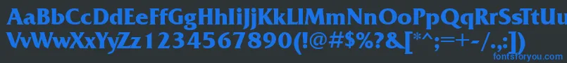 FrizquadratagttBold Font – Blue Fonts on Black Background