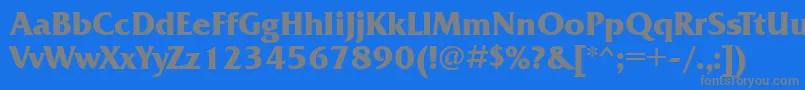 FrizquadratagttBold Font – Gray Fonts on Blue Background