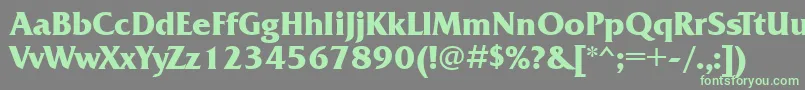 FrizquadratagttBold Font – Green Fonts on Gray Background